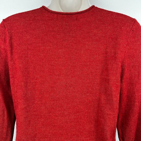 Susan Bristol 100% Merino Wool Sweater Rust Size Small Crew Pullover Classic - Picture 5 of 8